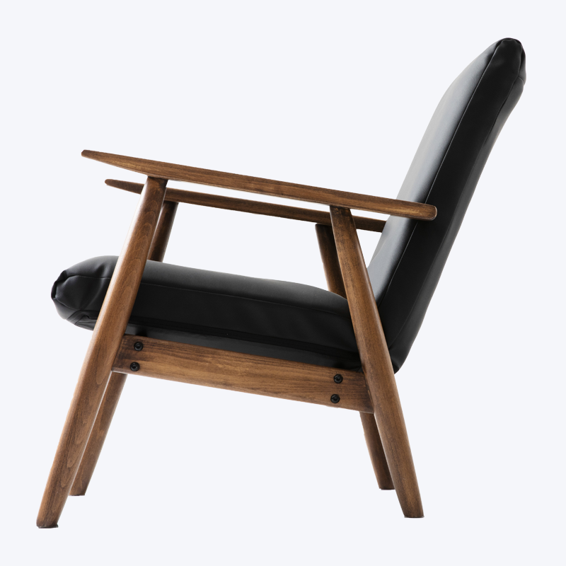 كرسي بذراعين مصنوع من الجلد الكلاسيكي للمطعم في الشرفة 808-CX