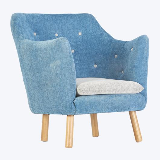 كرسي صالة مصمم كرسي بذراعين أقدام خشبية أريكة واحدة GK88